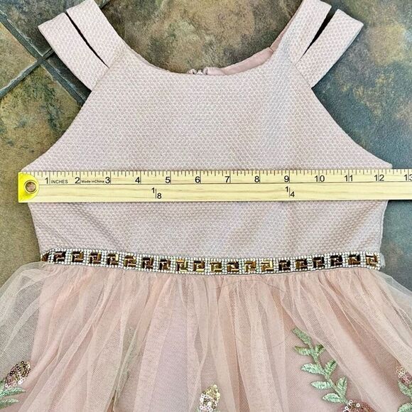 Sweet Heart Rose Girls Empire Waist Formal Fliral Dress 6 - Picture 3 of 9